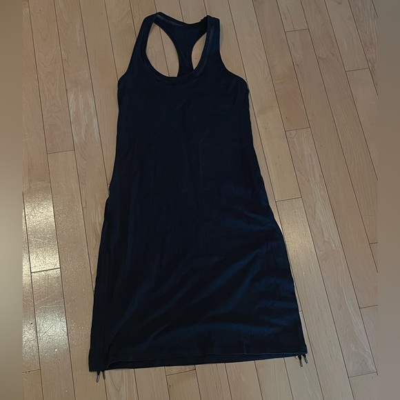 Lululemon black stretchy dress with mesh lining - Picture 1 of 7